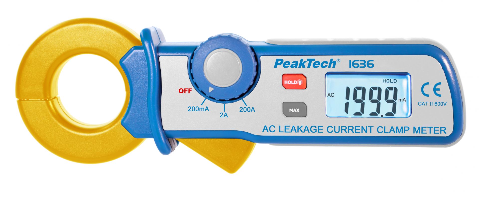 PeakTech P 1636 Kriechstromzange 2.000 Counts mit 100 µA Auflösung