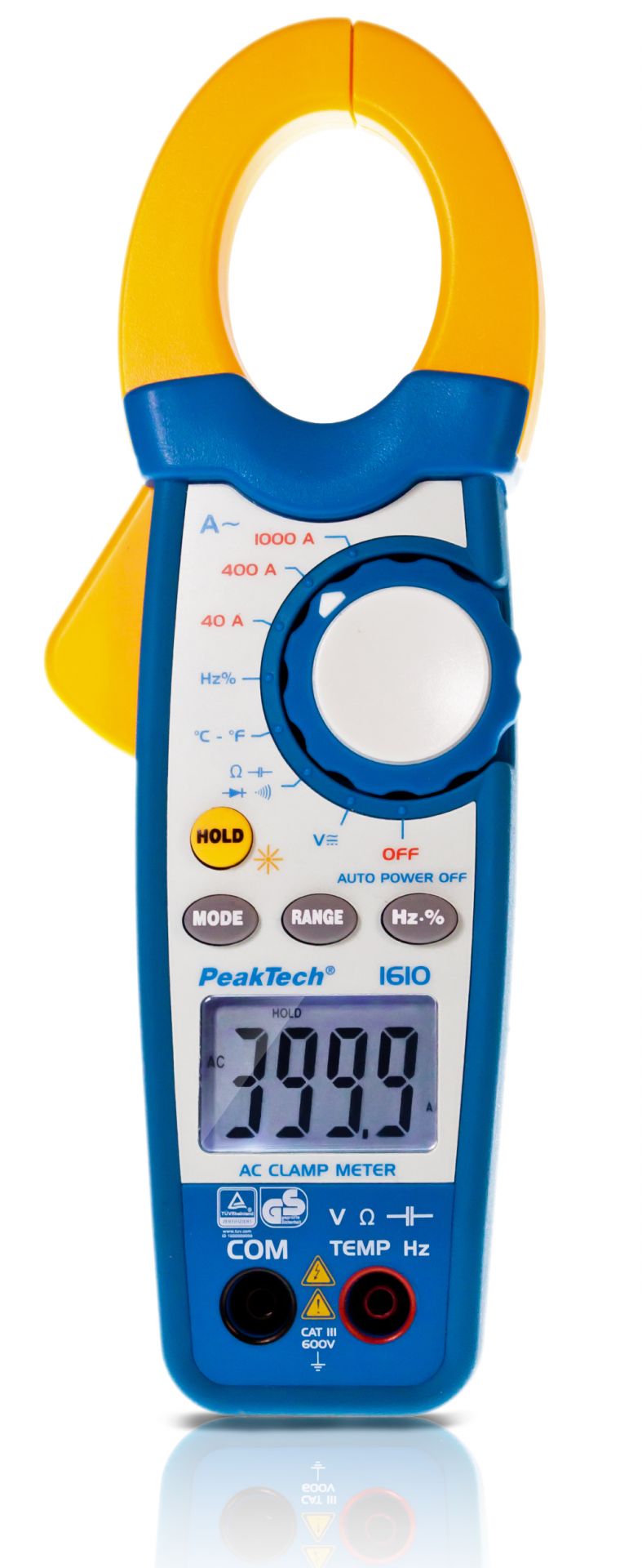 PeakTech P 1610 Stromzange 4.000 Counts 1000 A AC