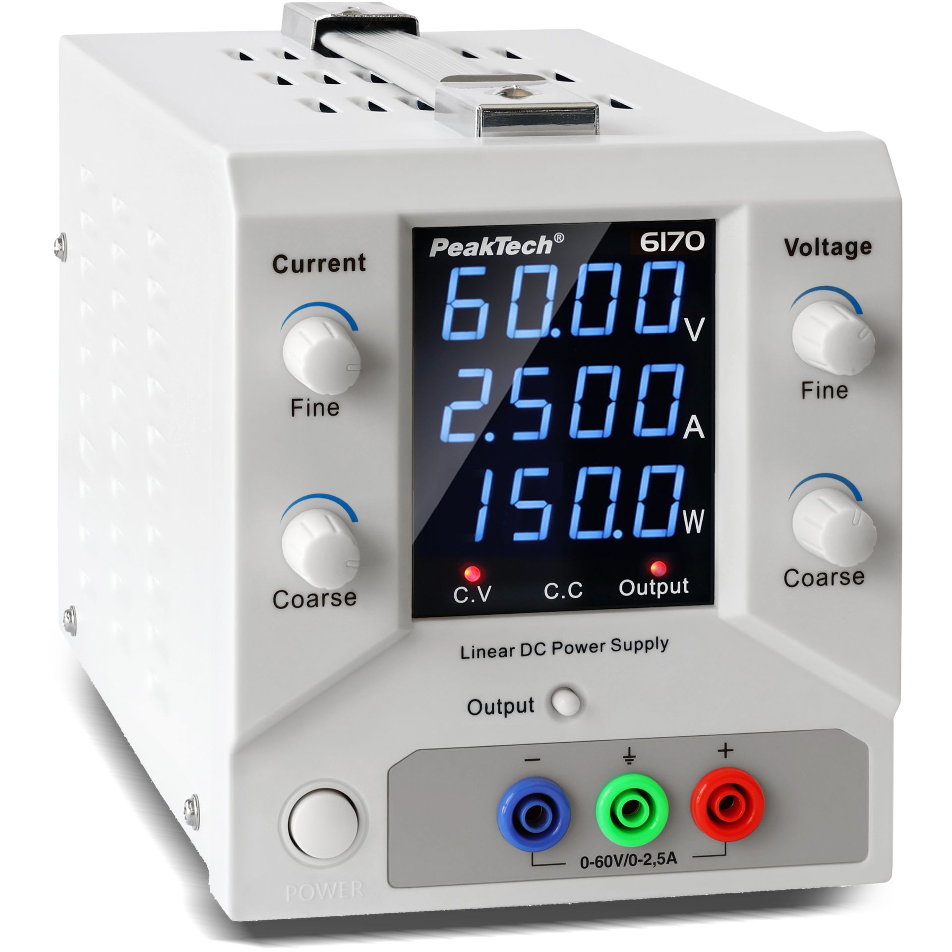 PeakTech P 6170 Digital Labornetzgerät 0-60 V / 0-2,5 A DC 
