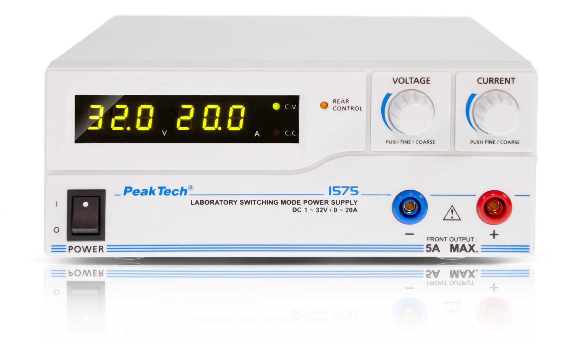 PeakTech P 1575 Labor-Schaltnetzteil DC 1 - 32V / 0 - 20A mit USB 