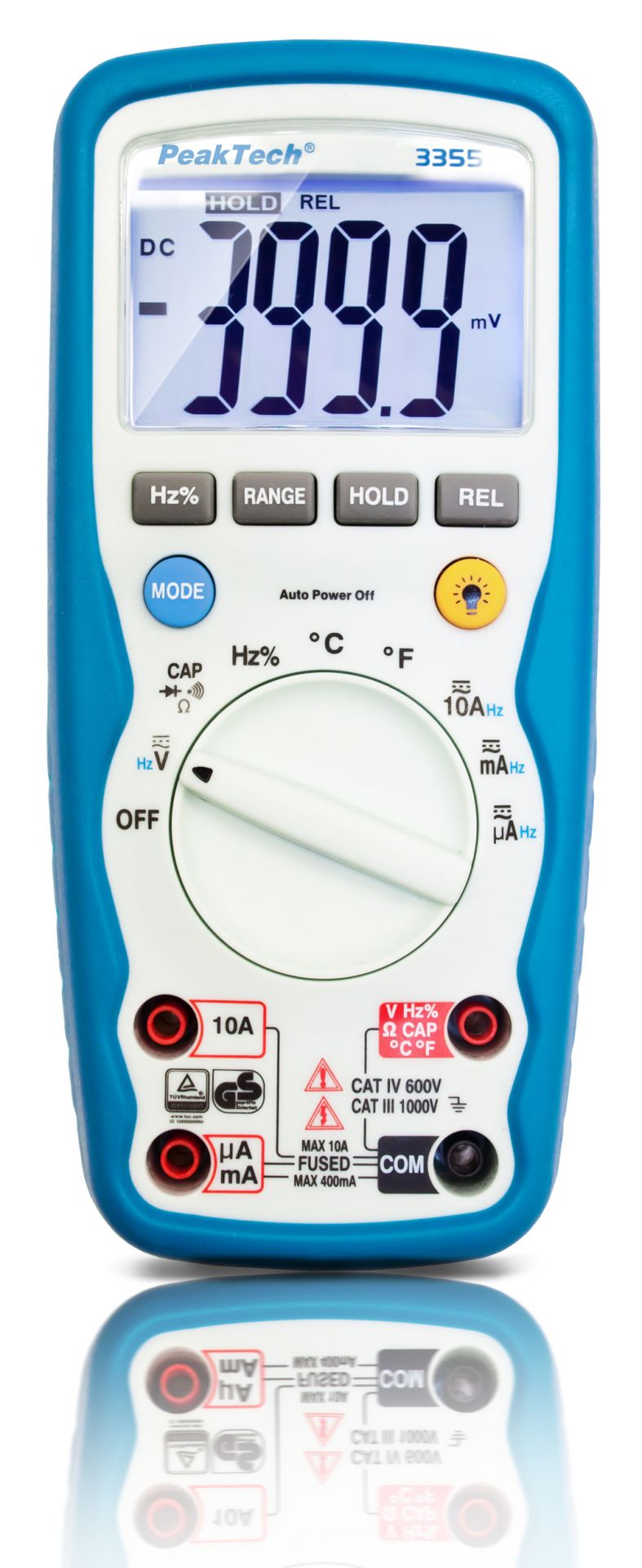 PeakTech P 3355 Digitalmultimeter, 4.000 Counts, IP67 