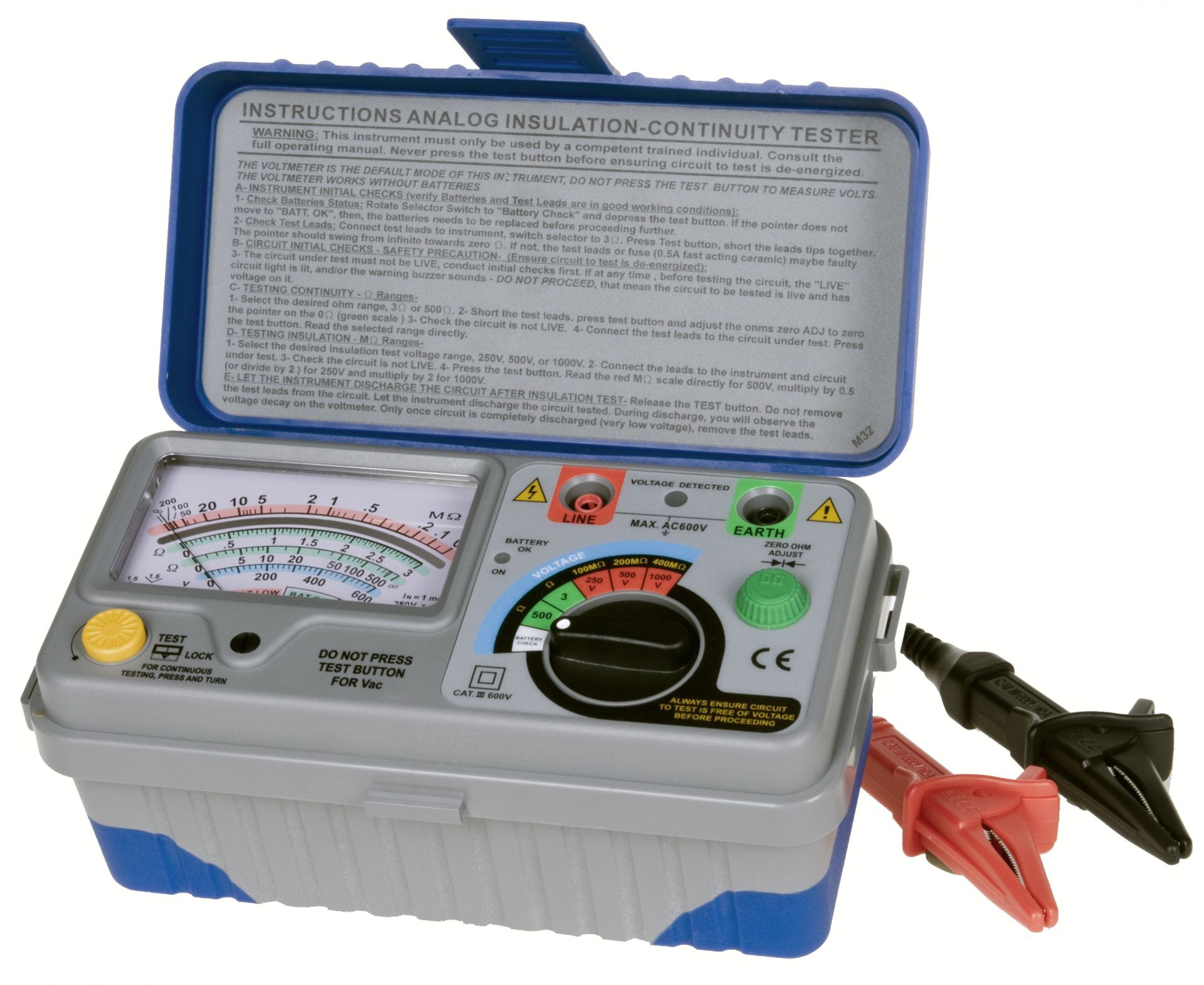 PeakTech P 2675 Isolationsmessgerät Analog, 250/500/1000 V 