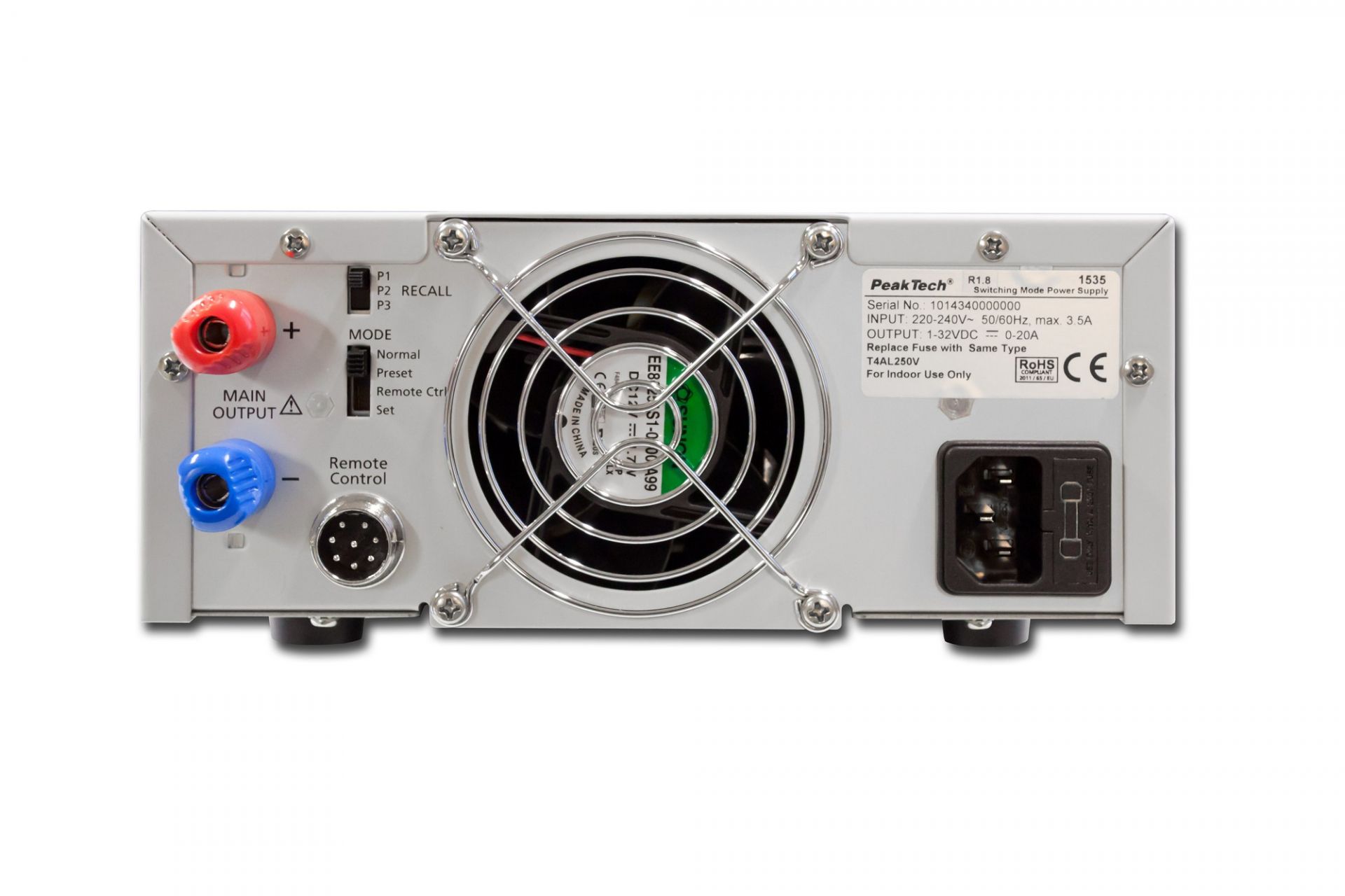 PeakTech P 1535 Labor-Schaltnetzteil DC 1 - 32 V / 0 - 20 A 