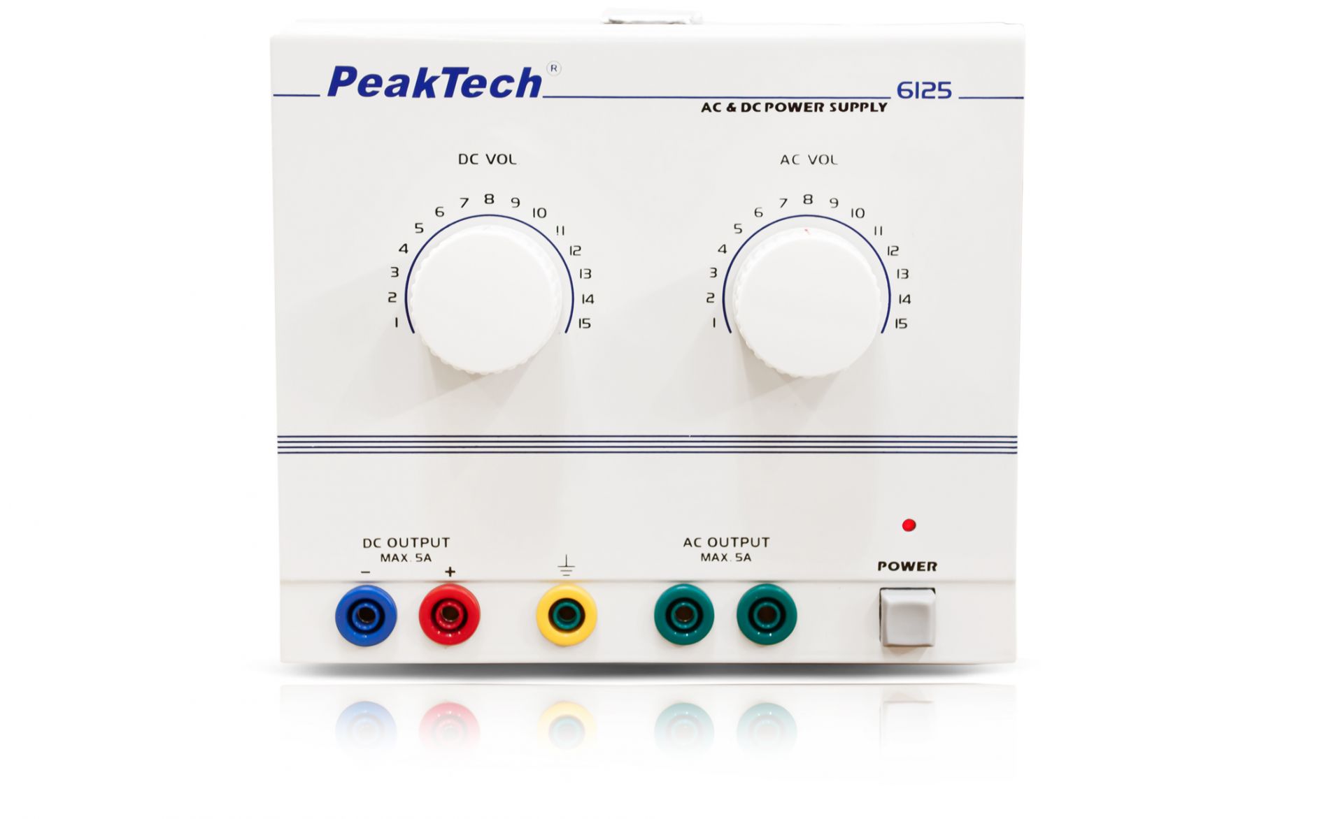 PeakTech P 6125 AC/DC Labornetzgerät 1 - 15 V/5 A 