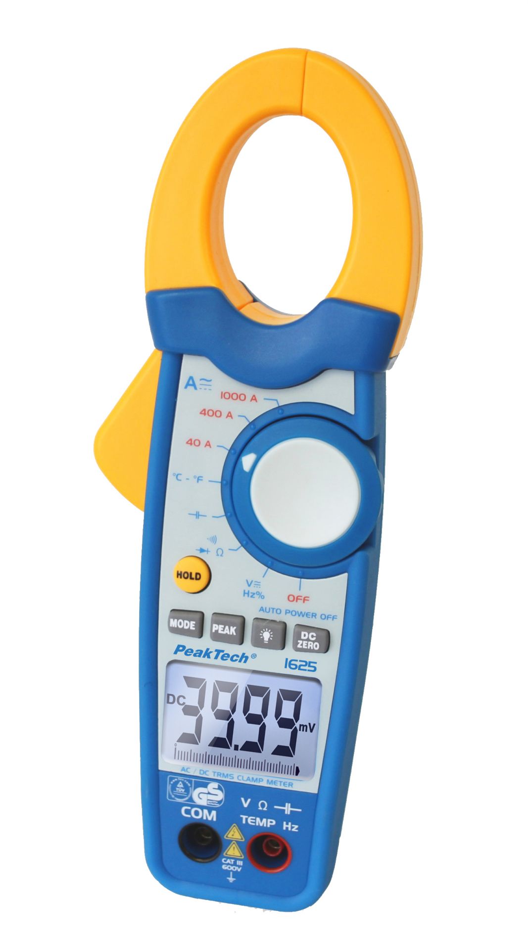 PeakTech P 1625 TrueRMS Stromzange 4.000 Counts 1000 A AC/DC