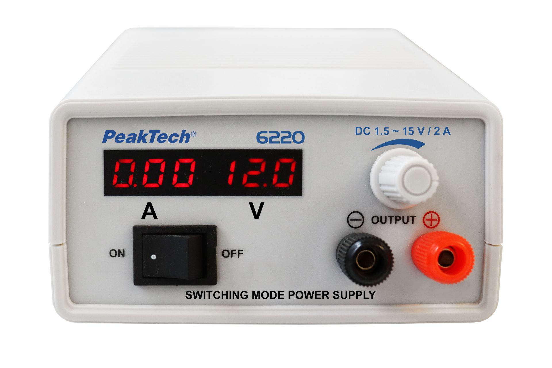 PeakTech P 6220 Mini -Schaltnetzteil, 1,5 - 15 V / 2 A DC 