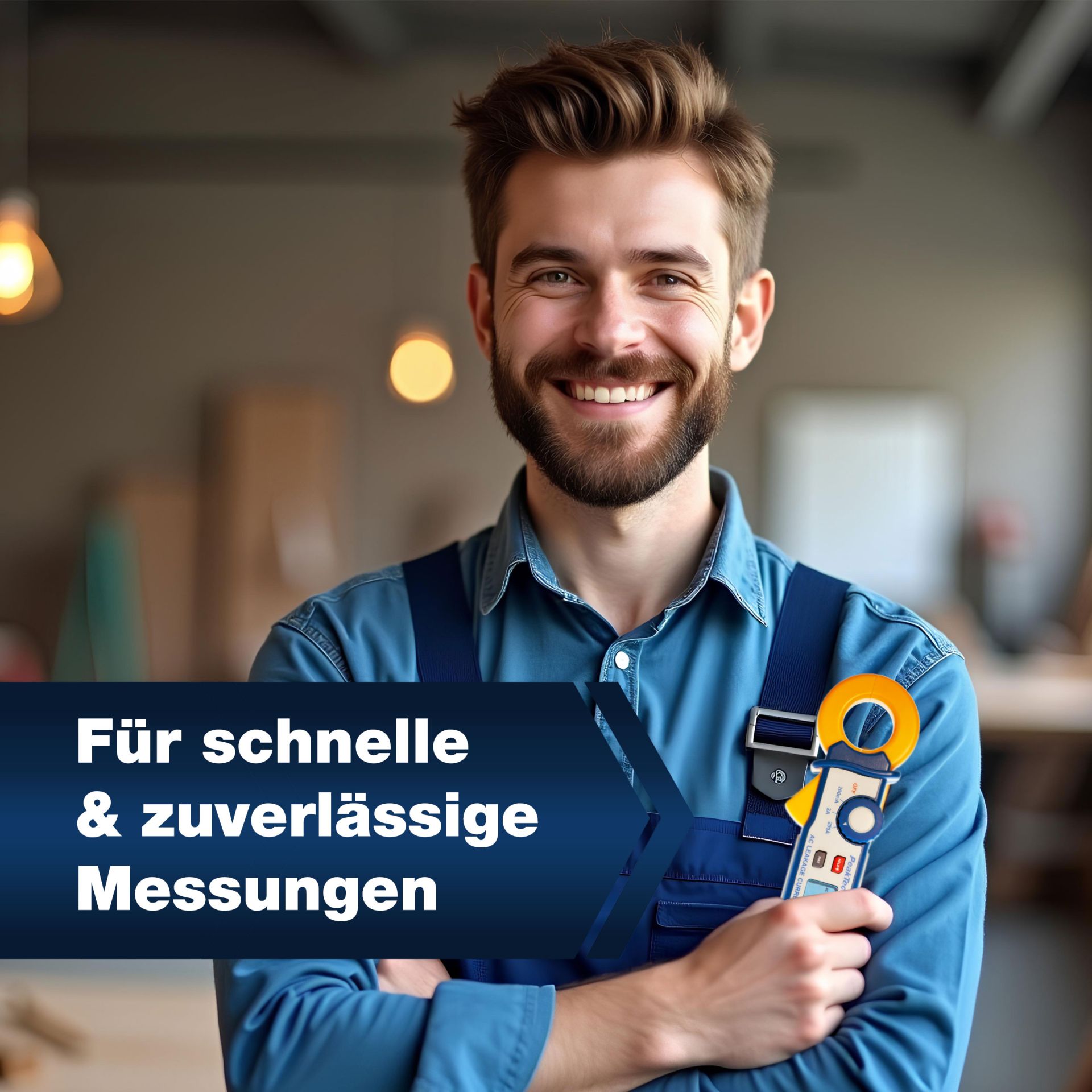 PeakTech P 1636 Kriechstromzange 2.000 Counts mit 100 µA Auflösung