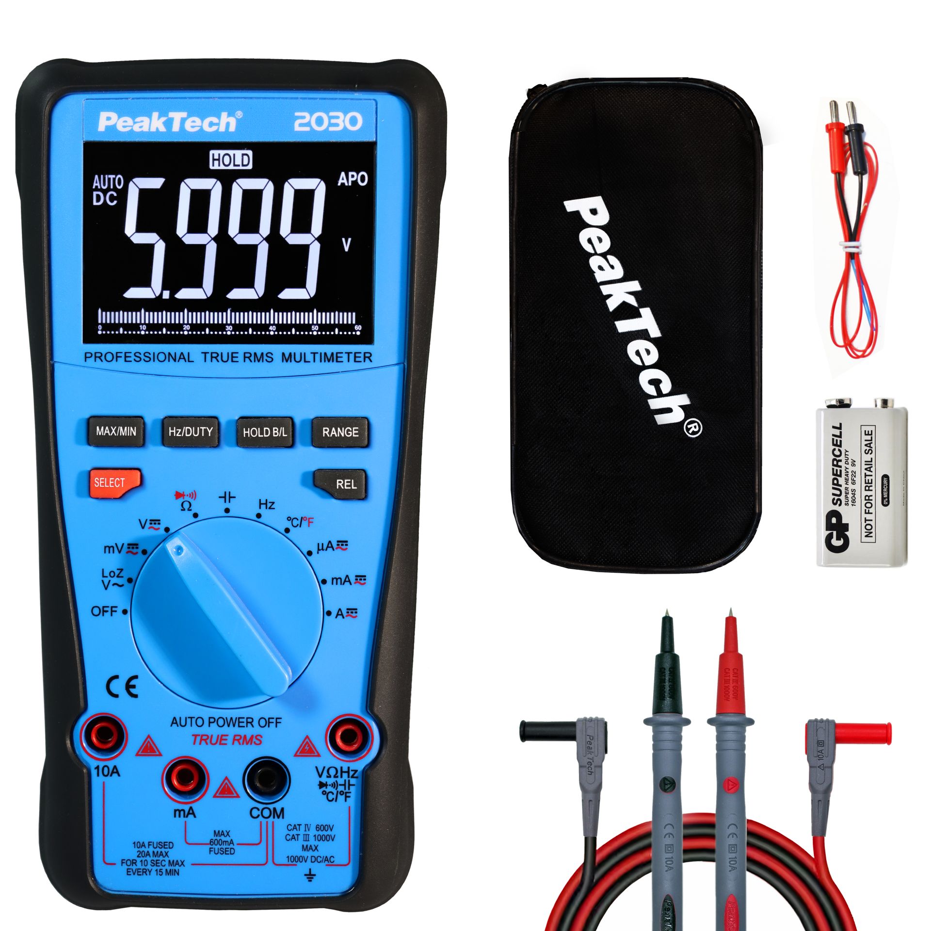 PeakTech P 2030 True RMS 1000 V Digitalmultimeter 6000 Counts