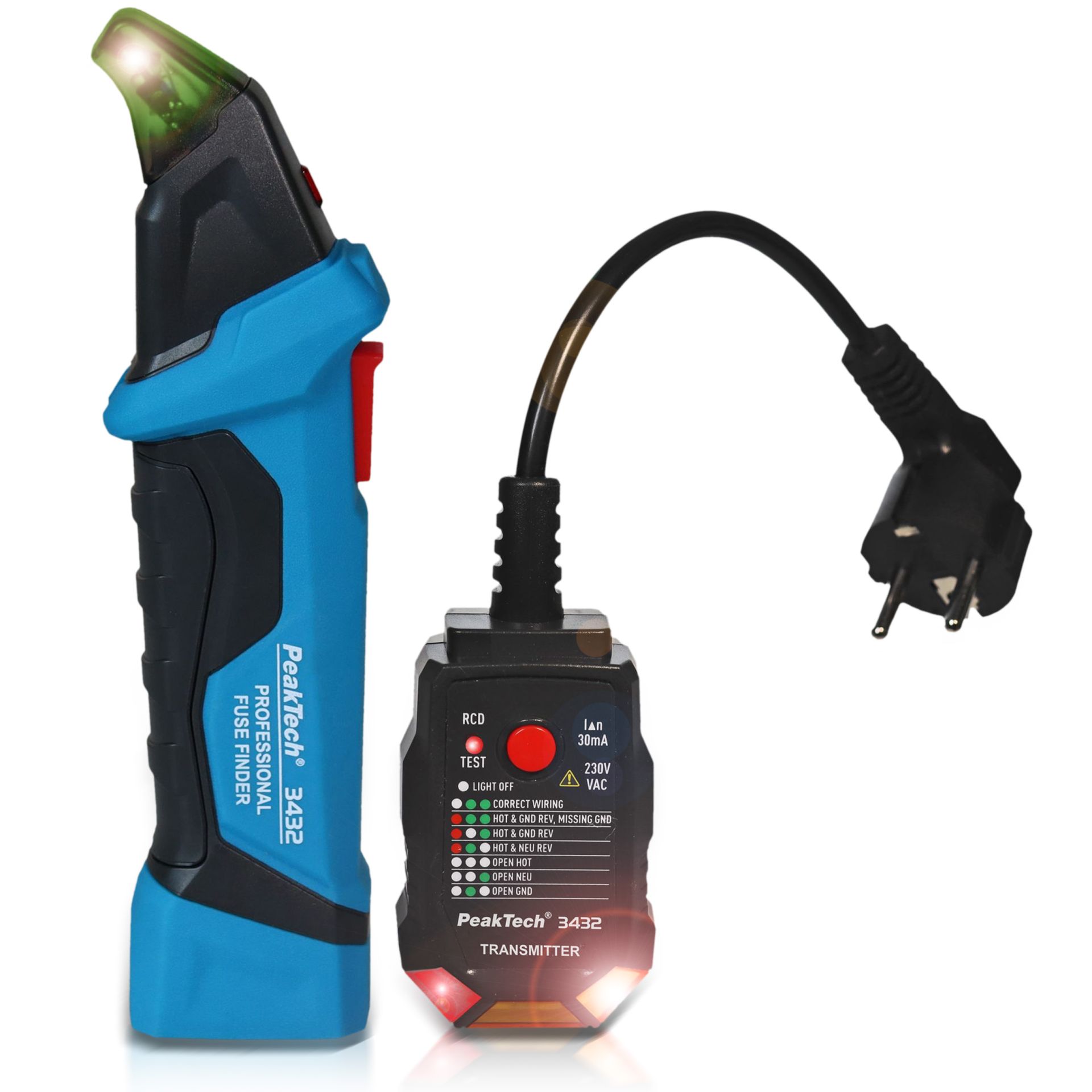 PeakTech® P 3432 Sicherungsfinder mit RCD Tester