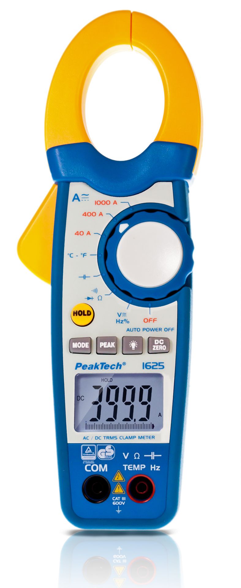 PeakTech P 1625 TrueRMS Stromzange 4.000 Counts 1000 A AC/DC