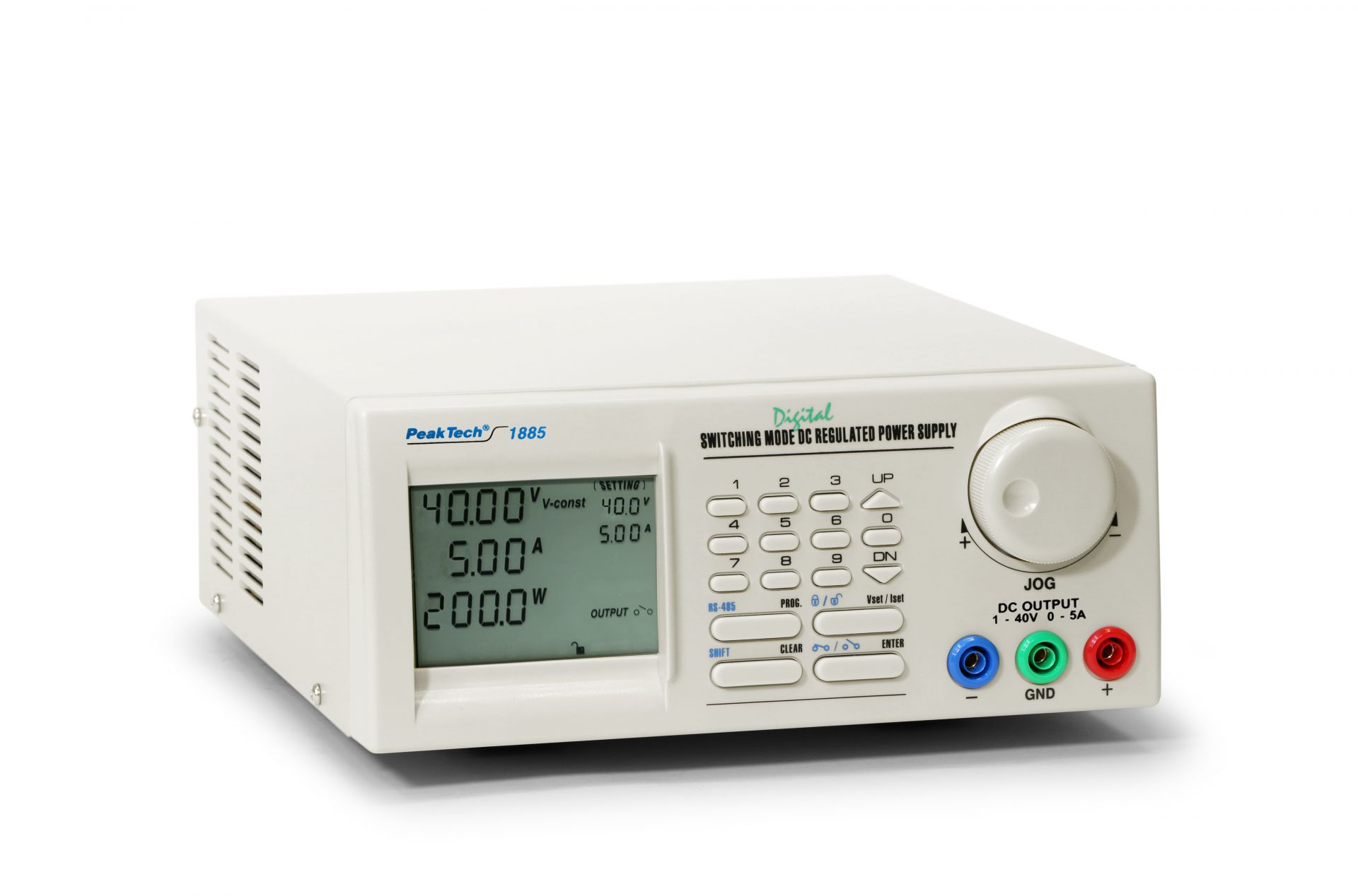 PeakTech P 1885 Labor-Schaltnetzteil DC 1 - 40V / 0 - 5A mit USB 