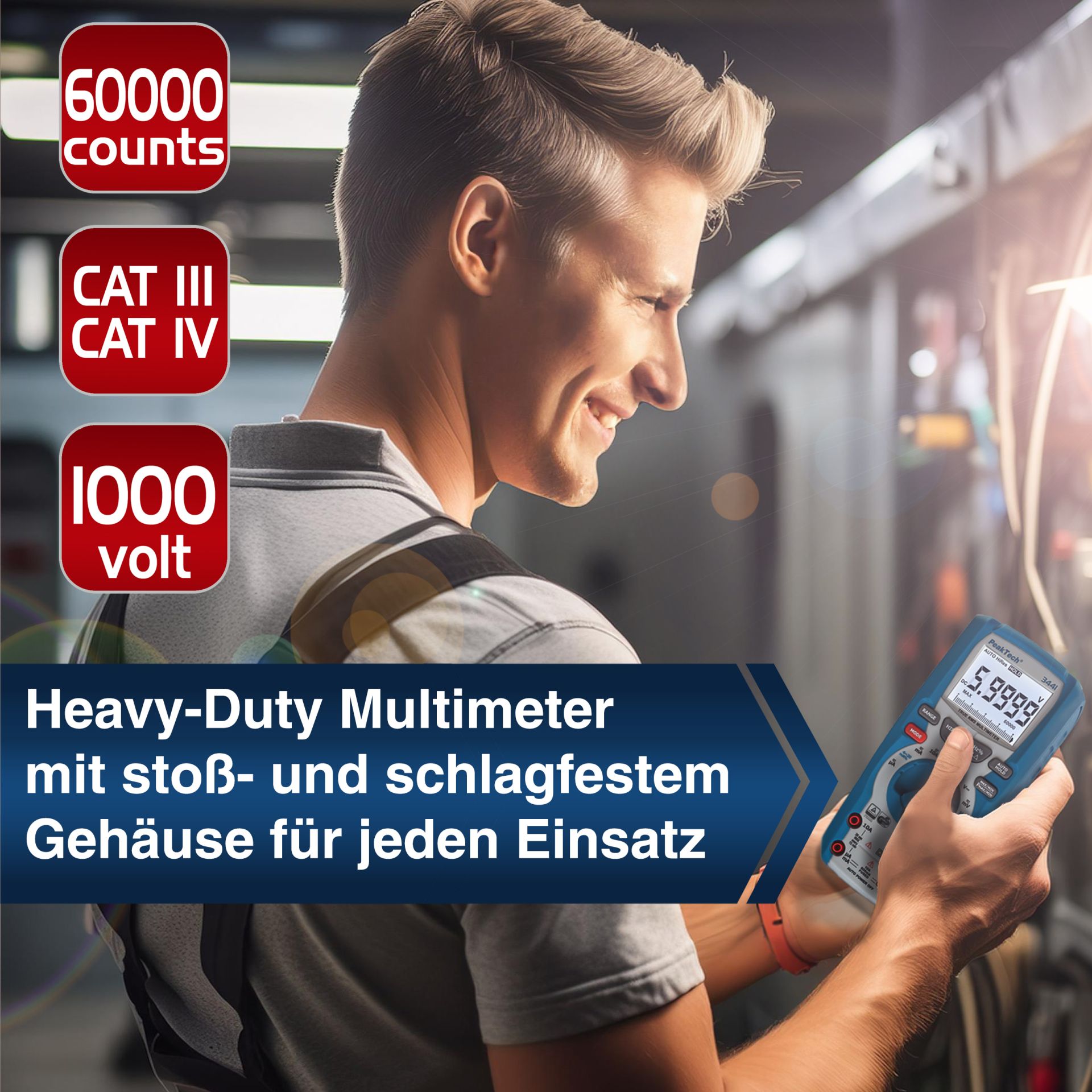 PeakTech P 3441 TrueRMS Digitalmultimeter 60.000 Counts