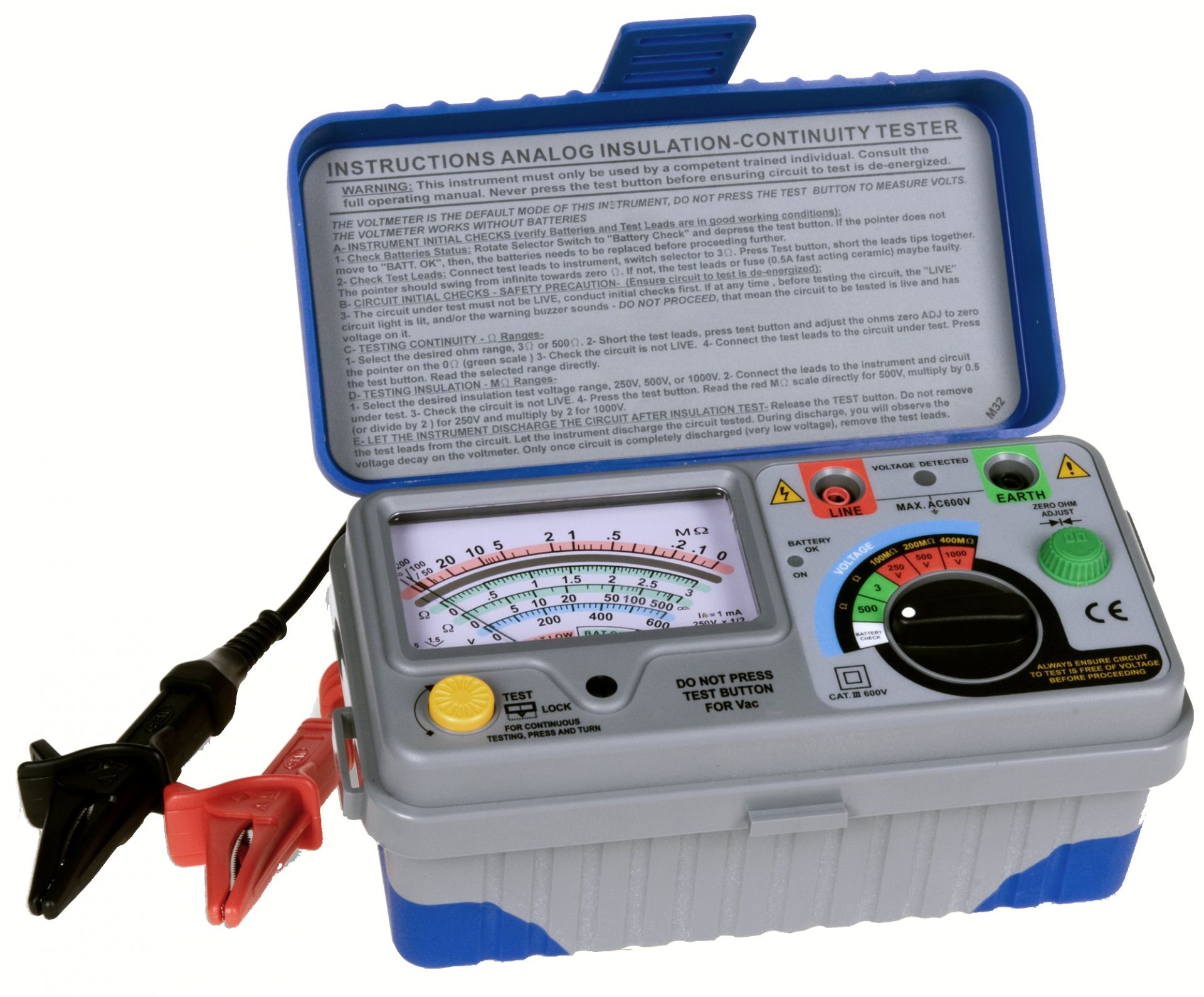 PeakTech P 2675 Isolationsmessgerät Analog, 250/500/1000 V 