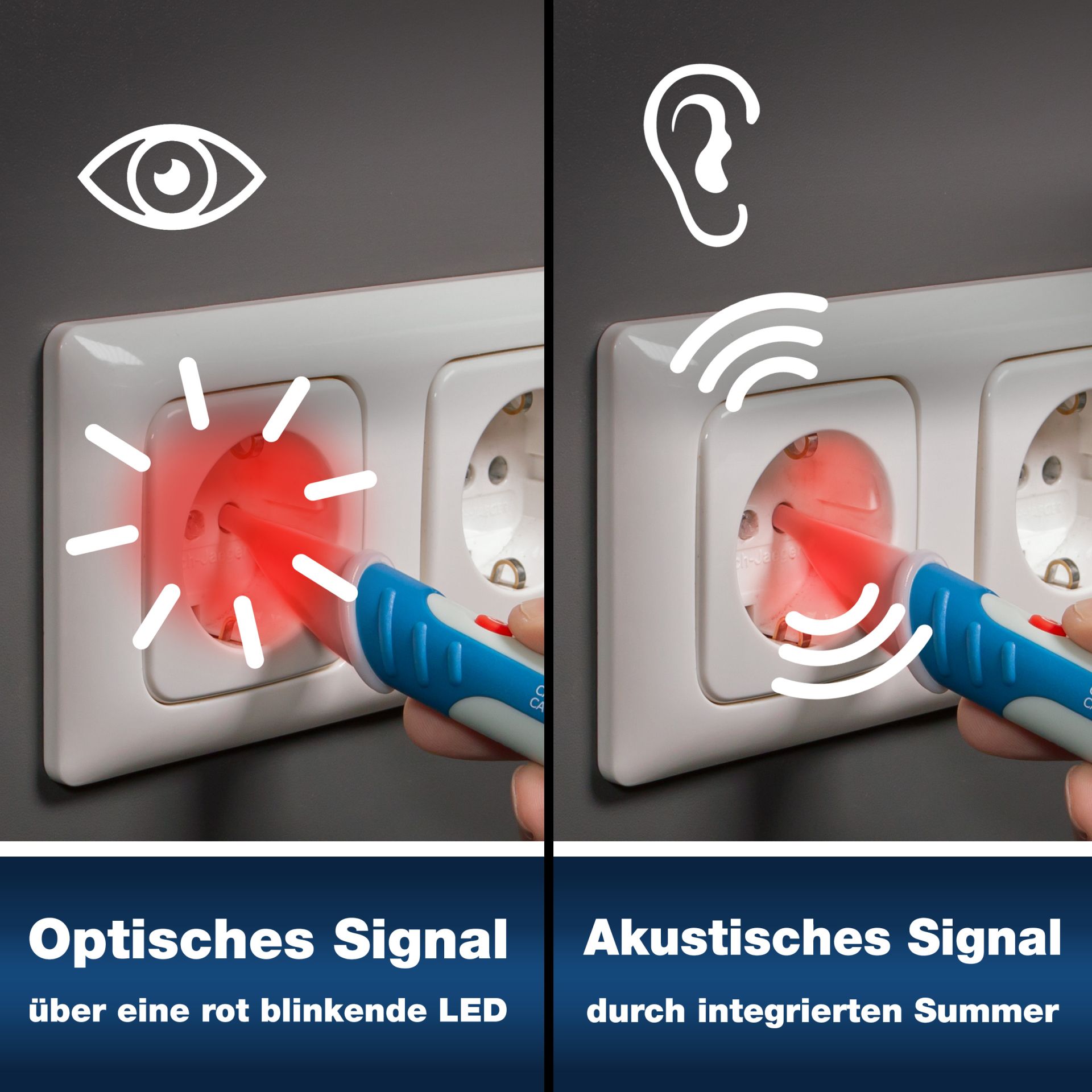 PeakTech P 1030 AC-Spannungsprüfer 50 - 1000 V AC, Kontaktlos