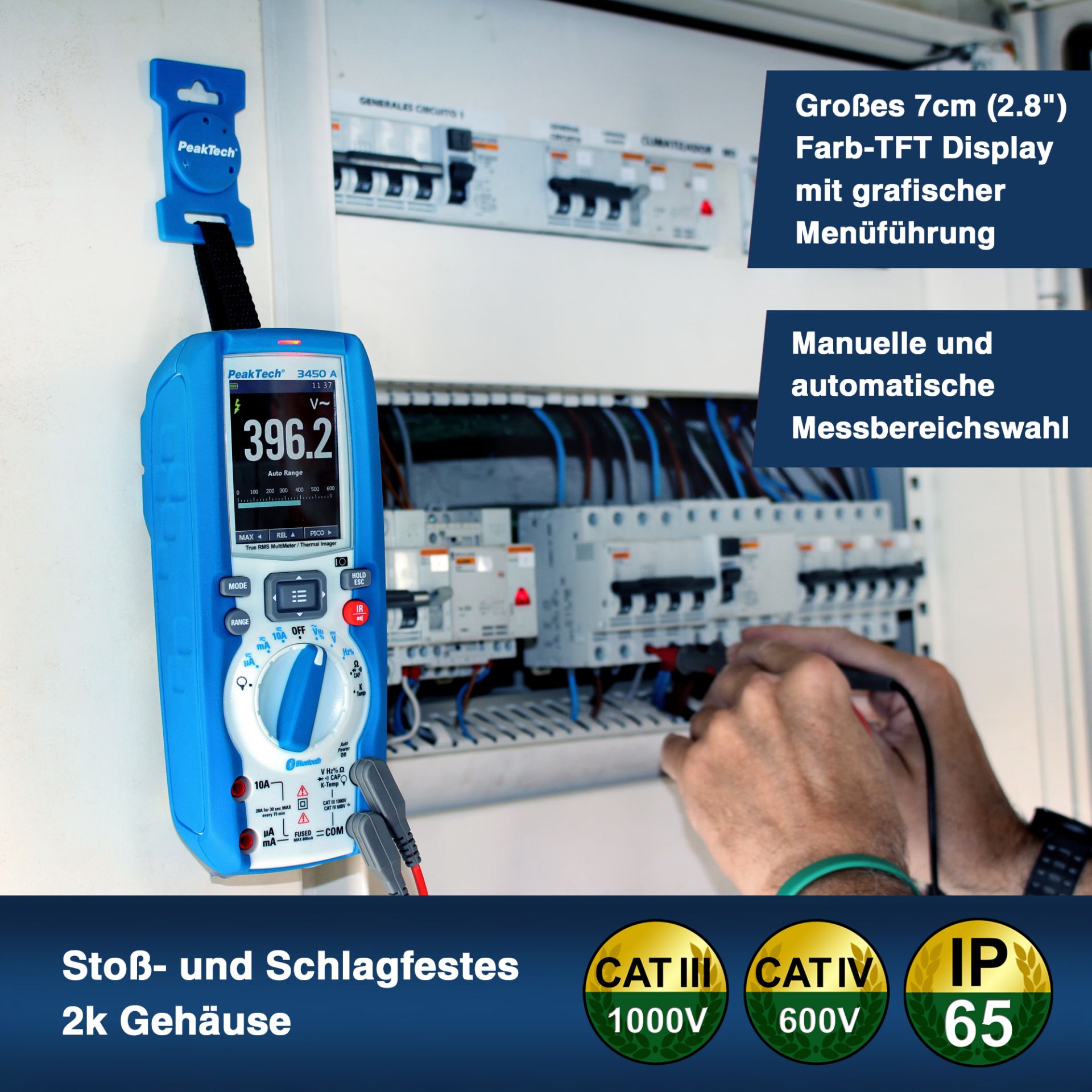 PeakTech P 3450 A True RMS Grafikmultimeter mit Wärmebildkamera