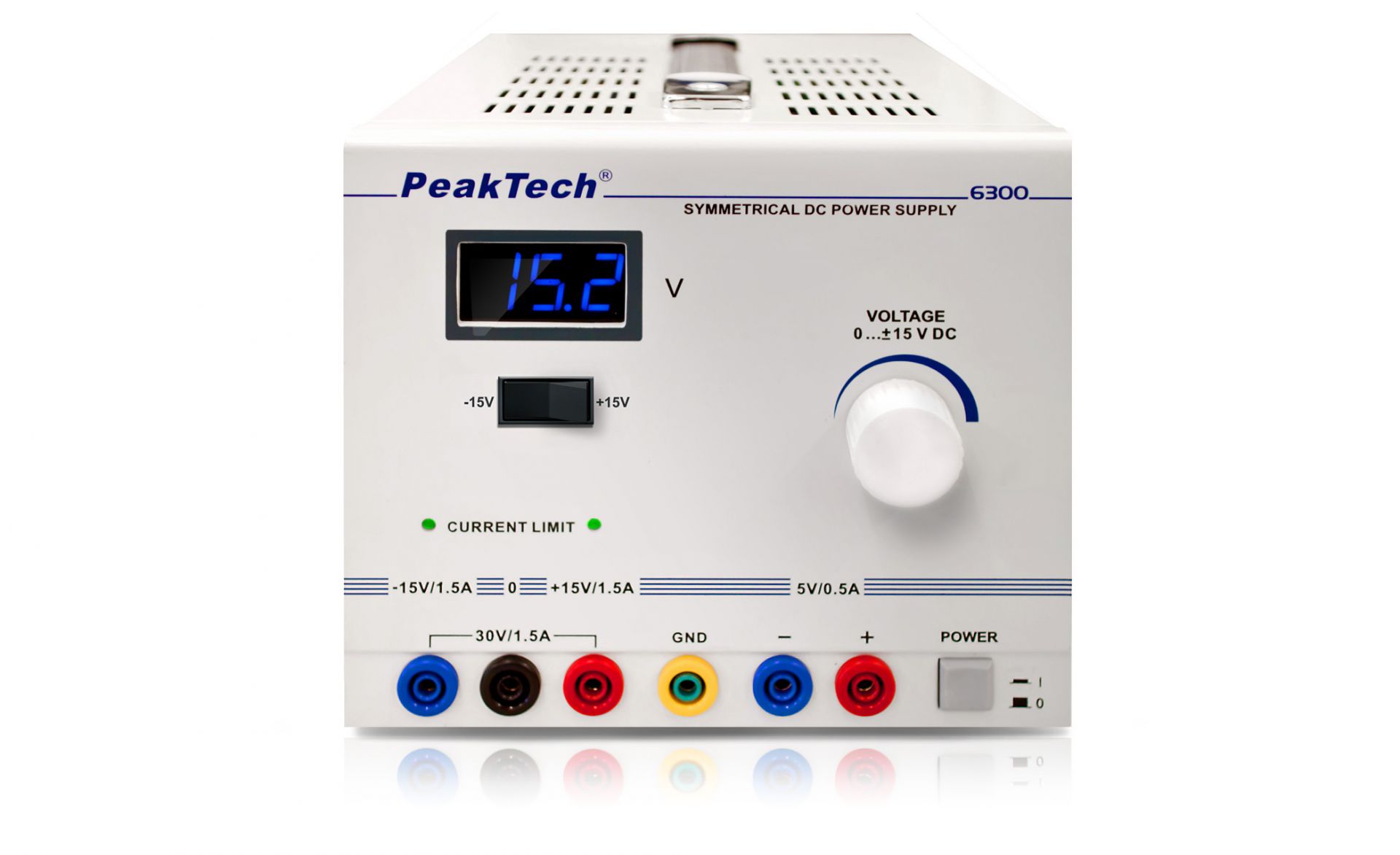 PeakTech P 6300 Symmetrisches DC-Netzgerät, 30 V DC max. 
