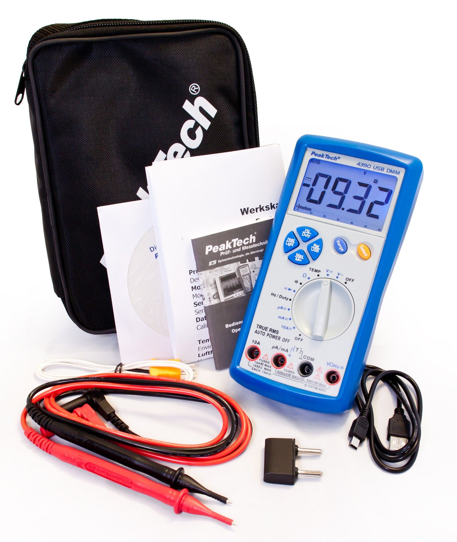 PeakTech P 4390 Digitalmultimeter 6.000 Counts 600V/10A AC/DC TRMS