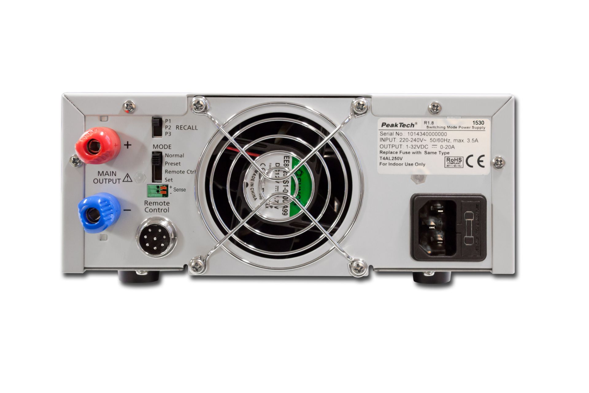 PeakTech P 1530 Labor-Schaltnetzteil DC 1 - 16 V / 0 - 60 A 