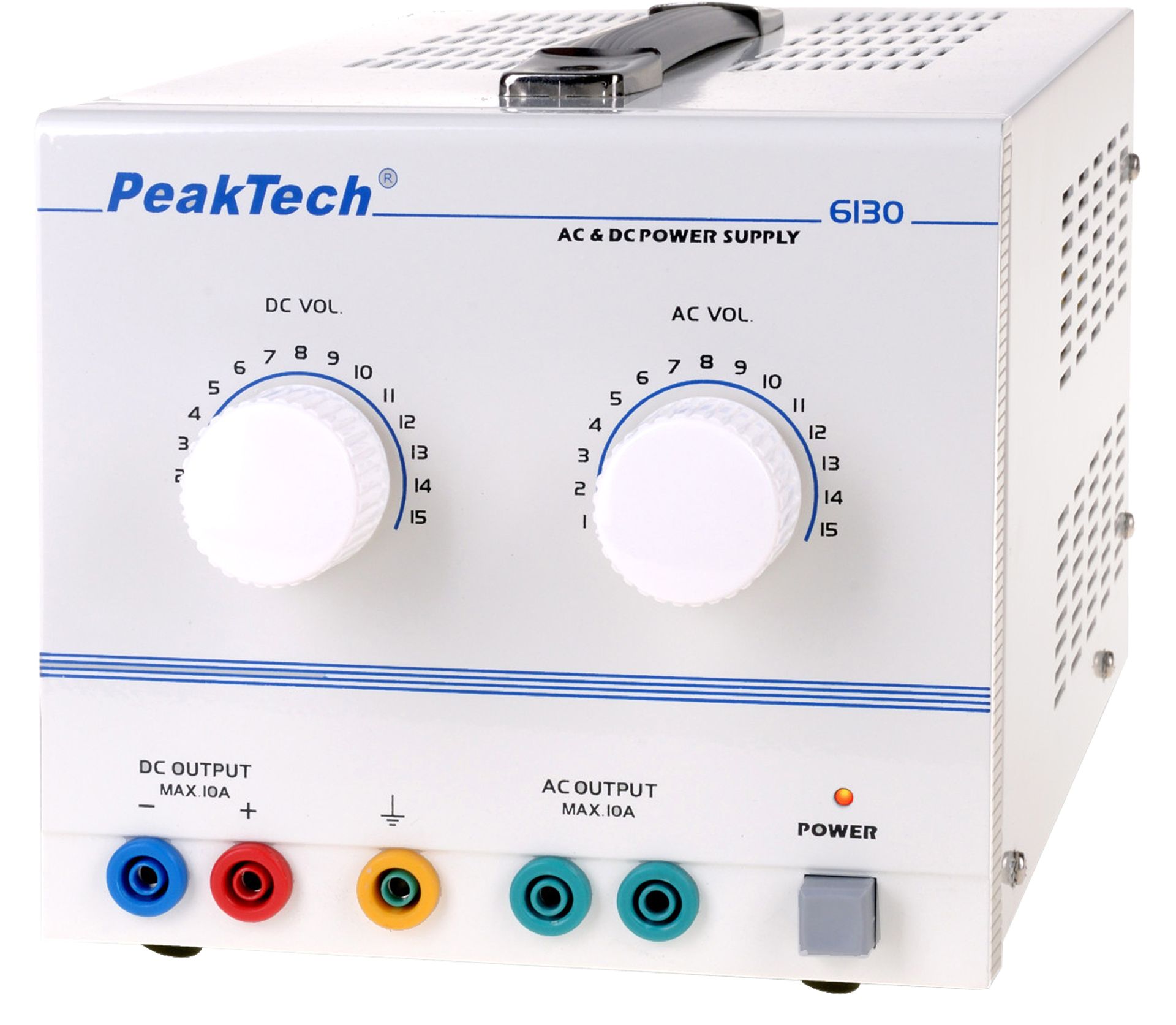 PeakTech P 6130 AC/DC Labornetzgerät 1 - 15 V/10 A 