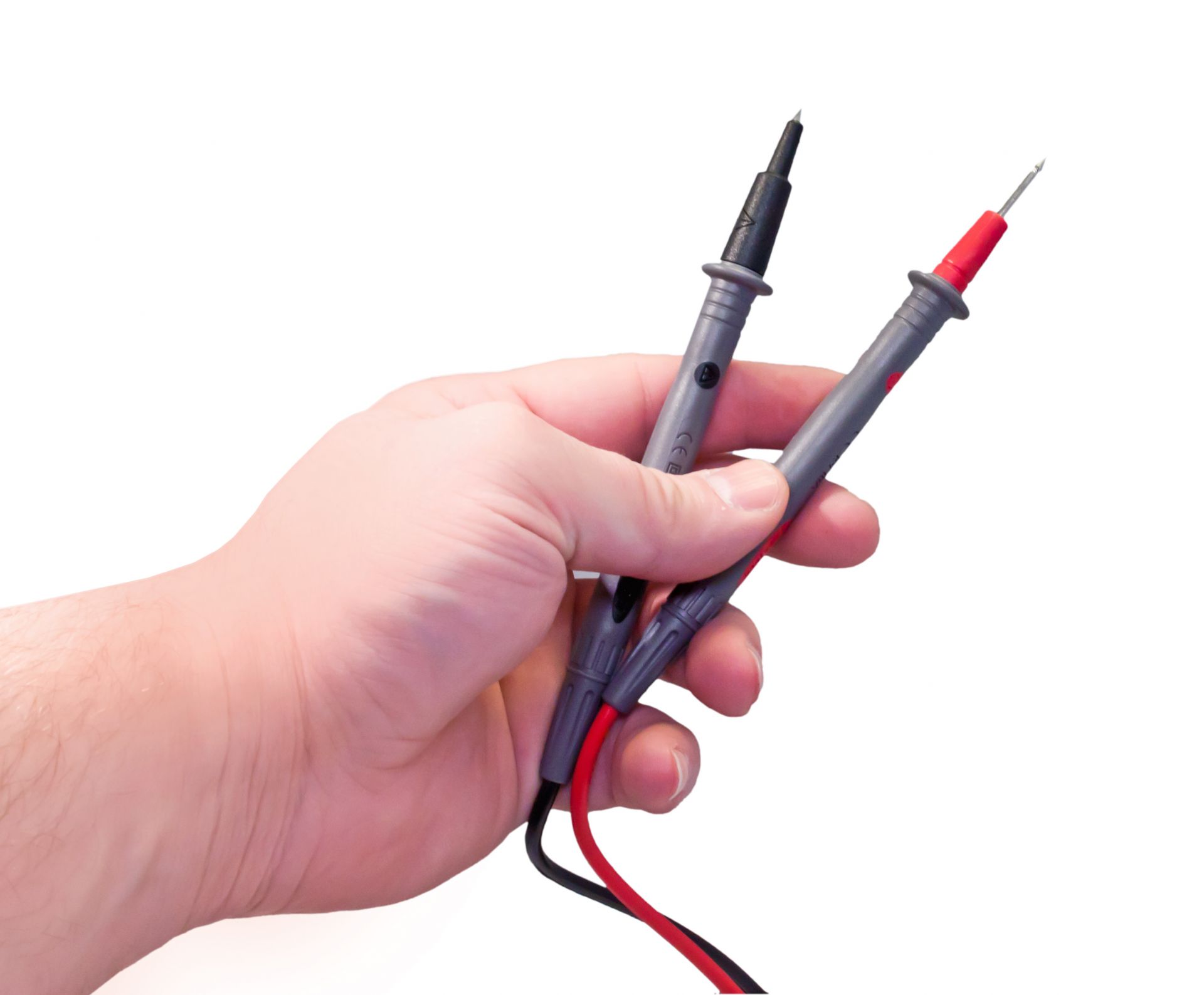 PeakTech® TKS-8 Prüfleitungen mit 2 mm Prüfspitze und Schutzkappen