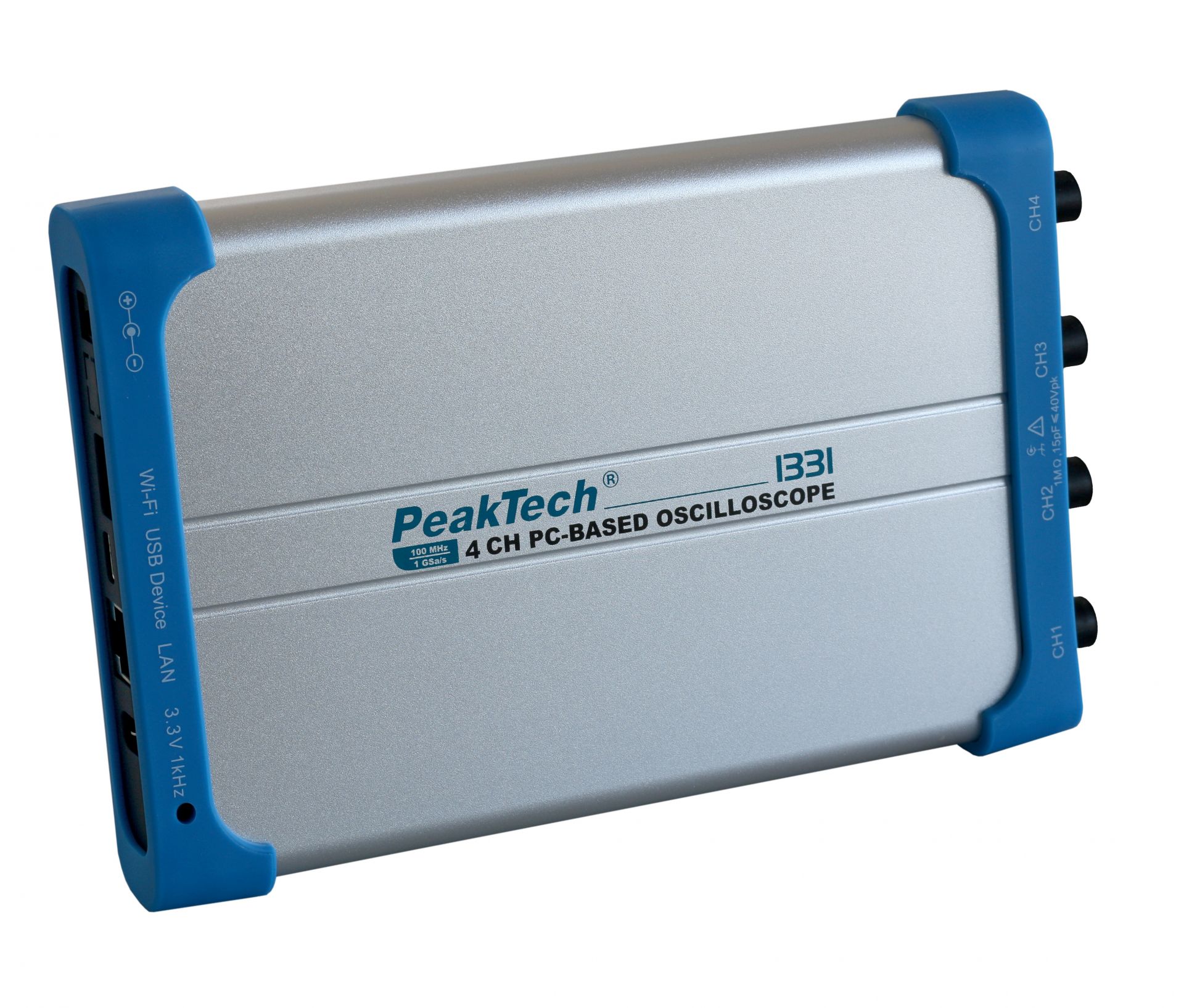 PeakTech P 1331 100 MHz / 4 CH, 1 GS/s PC-Oszilloskop mit USB&LAN