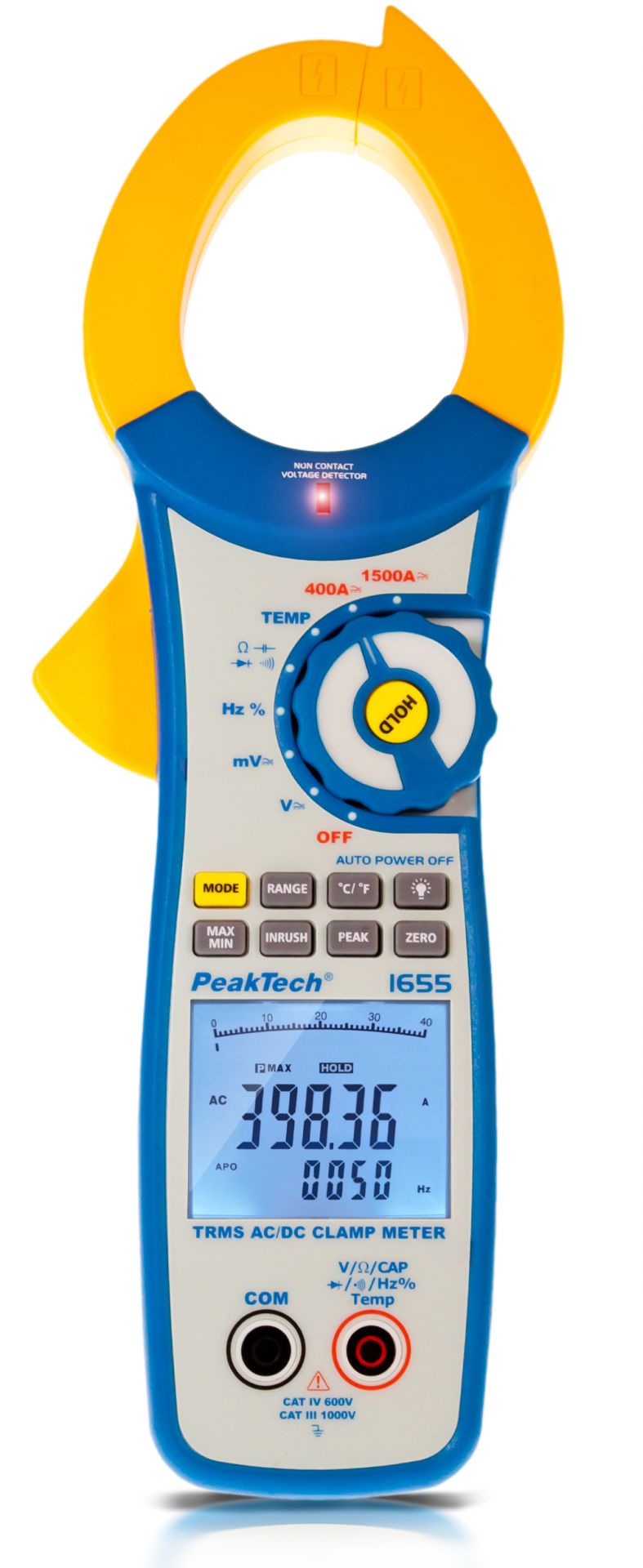 PeakTech P 1655 TrueRMS Stromzange 40.000 Counts 1500 A AC/DC