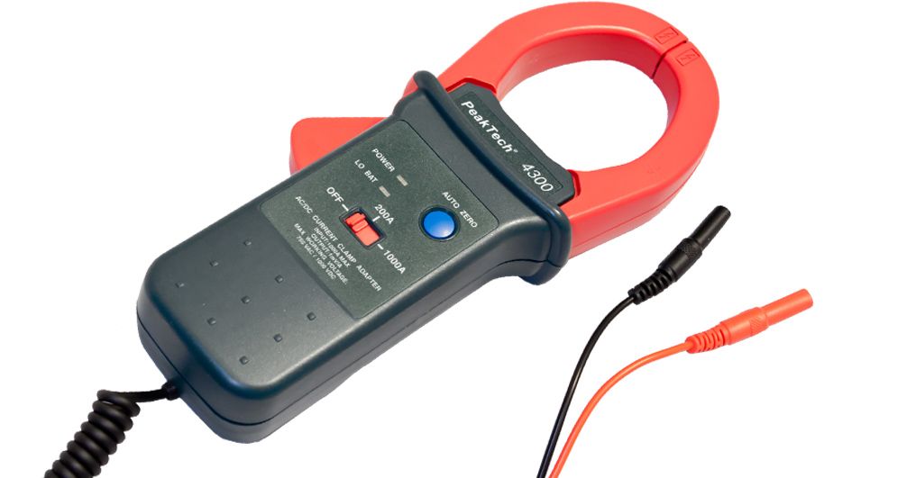 PeakTech P 4300 Stromzangenadapter 1000A AC/DC mit 4mm Stecker 